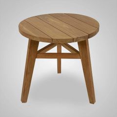 Teak  Wooden Side Table Finish Natural Material Teak Wood Minimum Order Quantity 1 Unit Production Capacity 100-120 - Image 1