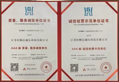Award certificate from Jiangsu Hengshunda Hydraulic Technology Co., Ltd.