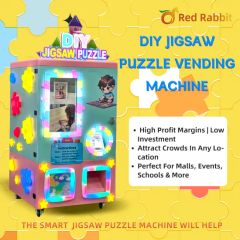 Red Rabbit LED Lighting Vending Jigsaw Puzzle Cutting Machine Compact Structure Exhibition Halls Jigsaw Puzzle Vending Machine - Image 3