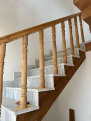 Bar Wooden Staircase Railings Usage Home Color Brwon Thickness 25mm Position Stairs Product Type Railings Safety Provides Reliable Hand Support And Prevents - Zaid Enterprises