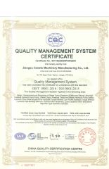 ISO9001 Certificate of hydraulic tools certificate from Jiangsu Canete Machinery Manufacturing Co., Ltd.
