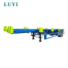 3 Axle Heavy Duty Shipping Container Skeleton 40 FT Gooseneck Skeletal Chassis Semi Truck Skeleton Trailer Low Bed Semi Trailer - Shandong Luyi Vehicle Co., Ltd
