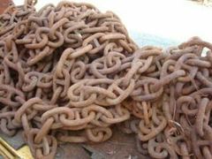 Used Marine Ship Chain Chain Types Studlink Chain, Studless Chain, Weak Link, 3 Link Adaptor Chain, 5 Link Adaptor Chain, 8 Link Adaptor - Image 1