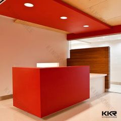 Modern Design Custom Made Solid Surface Commercial Reception Office Table - Image 5