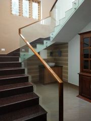 Balcony Staircase Glass Railing, For Home Design Panel Thickness 6 mm Position Balcony Glass Type Flat glass Usage/Application - Image 1