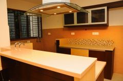 Modular Kitchen Interior Colour Yellow Material Wooden Appearance Modern Kitchen Shape L-Shape Finish Type Powder - Image 1