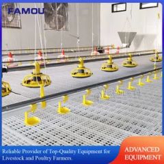 Poultry Broiler Feeding System Feed Pan in Chicken Floor Rearing Farm - Image 1