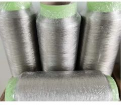 Fabric Factory in China Nylon-Polyester Two-Color Jacquard Mesh with Gold and Silver Thread Wavy Stripes Mesh Yarn, Soft and - Queen Textile Co., Ltd.