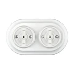 Flush Mounted Ceramic Retro Rotary Electric Wall Switch Style Retro Condition New Origin Fujian Max. Current 10A Trademark - Image 1