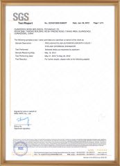 SGS test report for eyelash growth serum certificate from Guangzhou Boss Biological Technique Ltd.