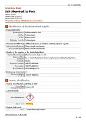 SDS(self absorbed ice pack) certificate of Wenzhou Gaodeng Packaging Technology Co., Ltd. – certificate photo, supplier certificates section