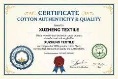 International certification certificate of Shandong Xuzheng Textile Co., Ltd – certificate photo, supplier certificates section