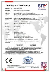 CE certificate from Zhengzhou Kovi Machinery Co., Ltd