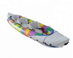 Inflatable Toy Canoe Inflatable Fishing Kayak for 3 Person Using - Image 1