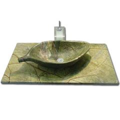 Marble Leaf Shaped Washbasin Color Options Different Vivid Colors Price Positioning Most Affordable Price Design Variety Various Attractive - Image 1