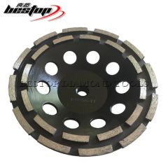D180mm Double Row Silver Welded Concrete Grinding Cup Wheel Origin China Trademark Bestop Model NO. BT-DCGW HS Code - Xiamen Bestop Diamond Tools Co., Ltd.