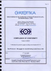 EU 1300 certificate from Shenzhen Gloffie Outdoor Products Co., Ltd
