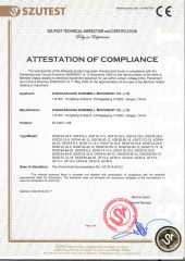 CE-Certificate of Conformity for Filling Line certificate of Zhangjiagang Sunswell Machinery Co., Ltd. – certificate photo, supplier certificates section