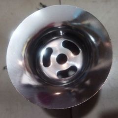 Stainless Steel Sink Waste Coupling, Half Thread Color Silver Finish Glossy Diameter 28 mm Pipe Size 4 Inch Material Grade - Image 1