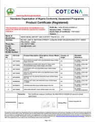 Product Certificate certificate from HEBEI BEIBU MACHINERY TECHNOLOGY CO., LTD.