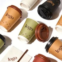 High Quality Custom Colorful Biodegradable Disposable Paper Cup Single Double Wall Paper Coffee Latte Beverage Cup - Image 3