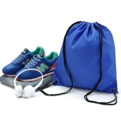 210d Custom Promotional Polyester Drawstring Bag/Advertising Drawstring Backpack - Image 6