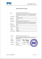 MSDS2 certificate of Ningbo Haishu Forcar Imp. & Exp. Co., Ltd. – certificate photo, supplier certificates section
