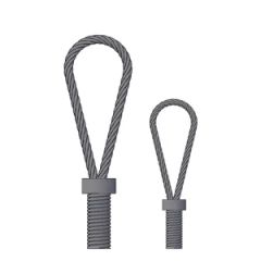 Stainless Steel Wire Rope Threaded Lifting Loop for Precast Construction Elements - Image 1