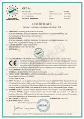 CE Certificate for Isostatic Press machine certificate of Chinasun International Industry Co., Ltd. – certificate photo, supplier certificates section