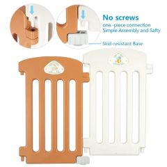 Plastic DIY 10 Panels Kid's Baby Indoor Fences Playpen with Game Gate - Image 6