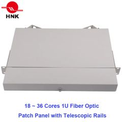 36 Cores 1u Rack Mount Patch Panel with Telescopic Rails Model NO. RPP-UP HS Code 85371090 Specification RoHS Trademark HNK or - Image 1