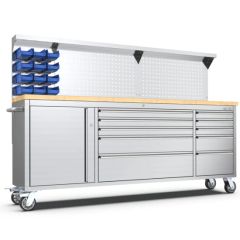 Kinbox Stainless Steel Garage Cabinet Tool Box Storage with 10-Drawer - Ningbo Kinbox Tools Technology Co., Ltd.