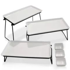 Afternoon Tea Cake Stand Serving Plate Ceramic 3 Tier Tray - Image 2