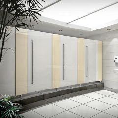 Office Building Project HPL Compact Laminate Panel Toilet Cubicles Partition System - Image 3