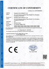 CE-LVD Certificate certificate from Zhongshan Jetten Lighting Co., Ltd.