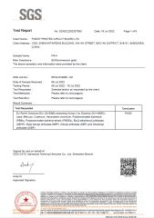 immersion gold RoHS test report certificate from Finest Printed Circuit Board Ltd.