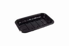 Black and Transparent Pet Plastic Fresh Fruit Vegetable Packing Tray Stackable Perfect Quality Fresh Food Packing Tray - Image 3