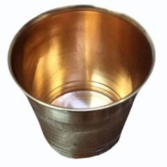 Round  Copper Glass Shape Round Usage Water Finish Plain Capacity 250 ml Wall Thickness 1inch Copper Purity Pure - Image 2