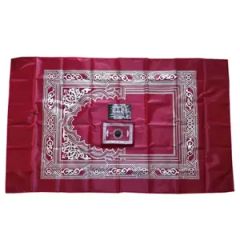 Mini Portable Pocket Prayer Mat Muslim Carpet Prayer Rug Islam with Compass - Image 4