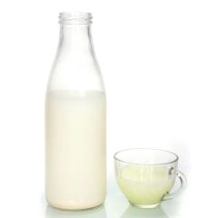 Round Milkshake Bottle for Yoghurt and Beverages with Custom Label - Image 2
