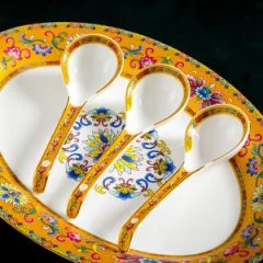 New Floral Tableware Set Ceramic Dinnerware Kitchenware MOQ 3000PCS Model NO. 4515 Trademark WJCH Custom Logo Yes Color Multicolor - Image 6
