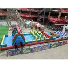 Best PVC Giant Land Adult Inflatable Obstacle Course Inflatable Obstacle Course Run Race Outdoor Playground - Image 3