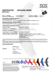 GS certificate from Islow Electric (Zhongshan) Co., Ltd