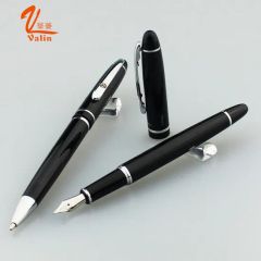 Unique Design Logo Fountain Pen for Business Gift Color Black Model NO. A58 Material Metal Specification SGS Sample Time 5 Days - Image 1