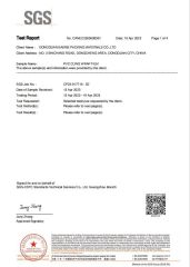 SGS certificate from Dongguan Baiwei Packing Materials Co., Ltd.