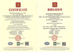 ISO9001 certificate certificate from Chico Crop Science Co., Ltd.