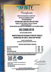 ISO 22000:2018 certificate from Egy-gulf