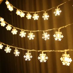2023 Snowflake LED String Fairy Lights for Christmas Tree Decorations Home Hanging - Image 2