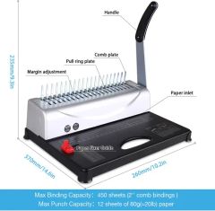 21-Hole Comb Bindings Spines Book Comb Machine for Letter - Image 5
