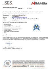 SGS Certificate certificate from Shanghai Huihe Industry Co., Ltd.